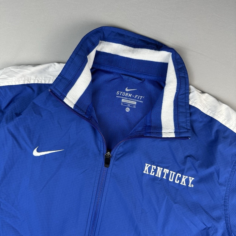 Nike Storm‎ Fit Kentucky Wildcats Windbreaker Jacket Mens Size XL Blue White